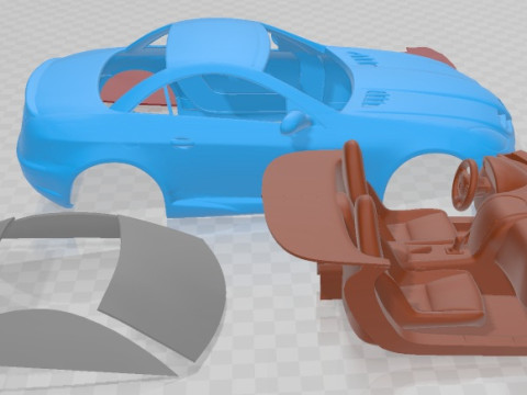 Mercedes SLK AMG 2005 Printable Car Modello di stampa 3D