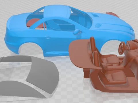 Mercedes SLK AMG 2005 Printable Car 3D Print Model