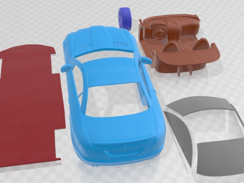 Mercedes SLK AMG 2005 Printable Car Modello di stampa 3D