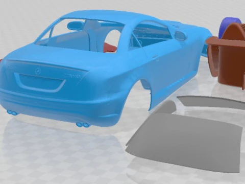Mercedes SLK AMG 2005 Printable Car 3D Print Model
