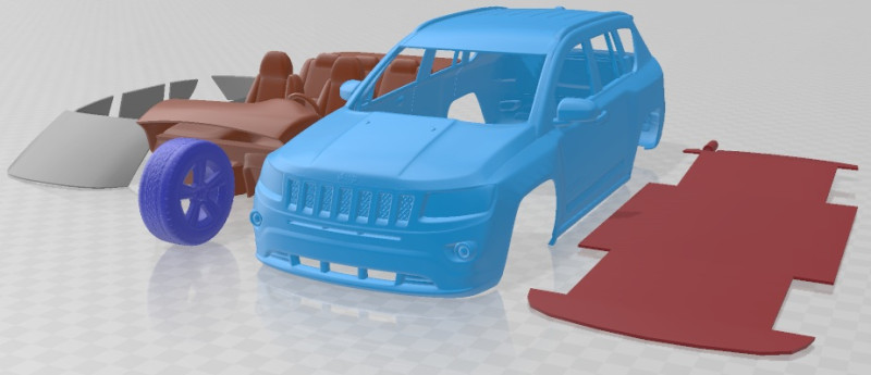 Jeep Compass 2011 Printable Car 3D Print Model .c4d .max .obj .3ds .fbx .stl .blend 