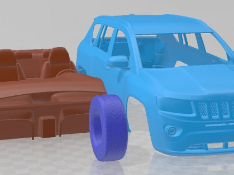 Jeep Compass 2011 Printable Car 3D Print Model