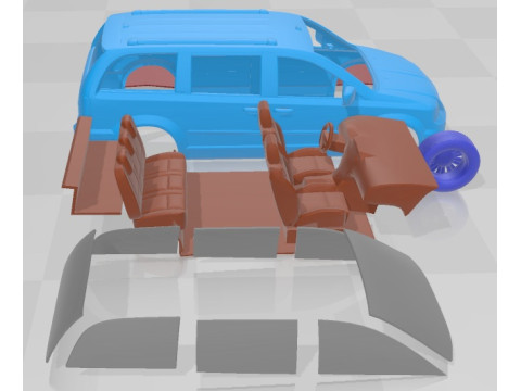 Chrysler Town And Country 2011 Printable Car 3D Принт Модель