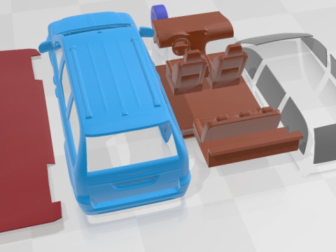 Chrysler Town And Country 2011 Printable Car 3D Принт Модель
