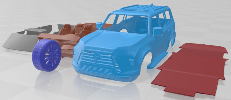 Lexus GX 2024 Printable Car 3D Принт Модель .c4d .max .obj .3ds .fbx .stl .blend 