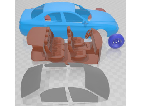 Alfa Romeo 166 1998 Printable Car Modèles 3D en vedette