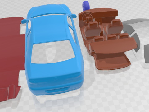 Alfa Romeo 166 1998 Printable Car Modèles 3D en vedette