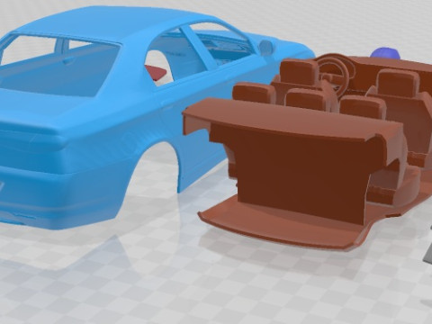 Alfa Romeo 166 1998 Printable Car Modèles 3D en vedette
