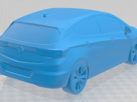 Opel Astra 2020 Printable Car 3D Baskı Modeli