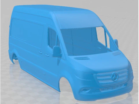 Mercedes Benz Sprinter Panel L2H2 2019 Printable Body Van 3D Print Model