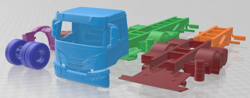 Iveco X-Way 2020 Printable Truck 3D Baskı Modeli .c4d .max .obj .3ds .fbx .stl .blend 