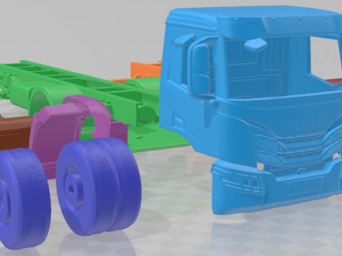 Iveco X-Way 2020 Printable Truck 3D Baskı Modeli