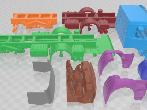 Iveco X-Way 2020 Printable Truck 3D Baskı Modeli