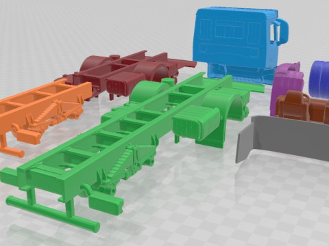 Iveco X-Way 2020 Printable Truck 3D Baskı Modeli