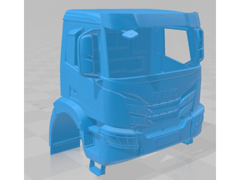 Iveco X-Way 2020 Printable Body Cabin Truck 3D Print Model