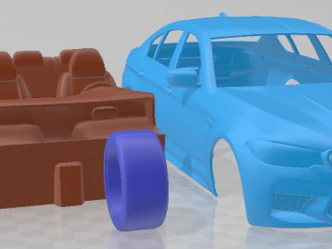 M5 2018 Printable Car 3D Print Model