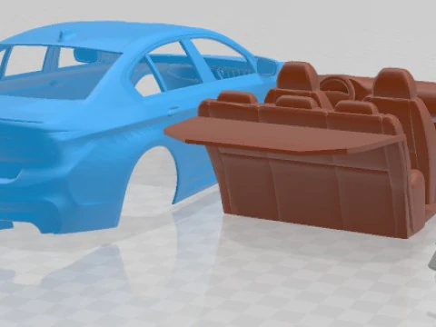 M5 2018 Printable Car 3D Print Model