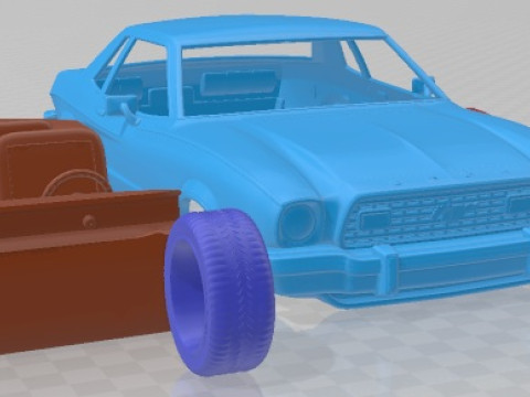 Mustang Coupe 1974 3D 프린트 모델