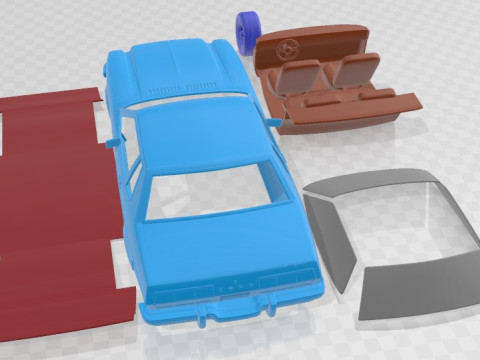 Mustang Coupe 1974 3D 프린트 모델