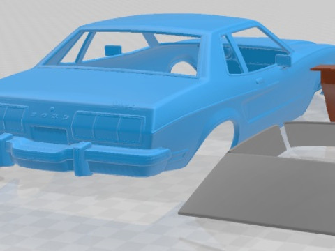 Mustang Coupe 1974 3D 프린트 모델