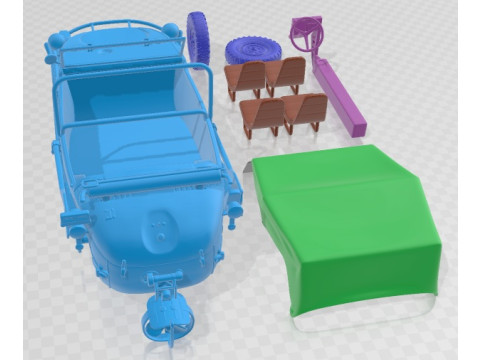 Volkswagen Schwimmwagen 1942 Printable Car Model Cetak 3D