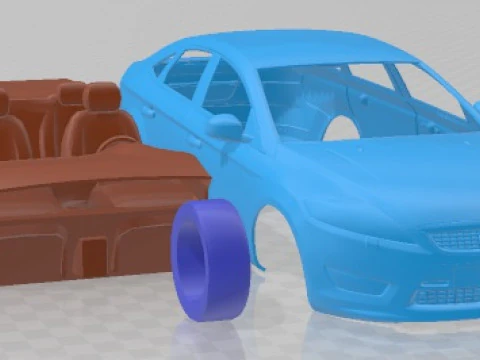 Mondeo 2008 Printable Car 3D Print Model