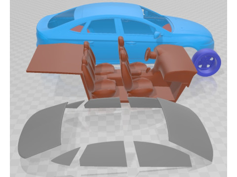 Mondeo 2008 Printable Car 3Dプリントモデル
