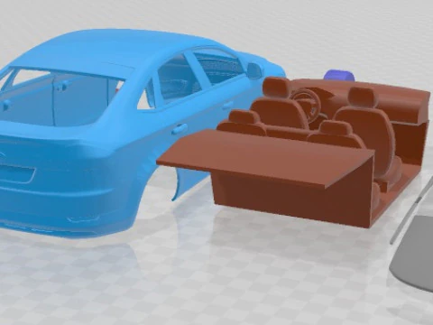 Mondeo 2008 Printable Car 3D Print Model
