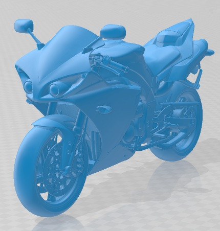 Yamaha YZF R1 2010 Printable Motorbike 3D Baskı Modeli .c4d .max .obj .3ds .fbx .stl .blend