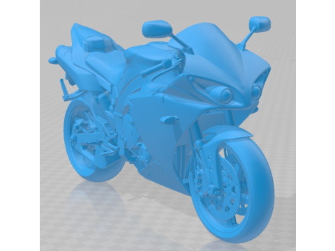 Yamaha YZF R1 2010 Printable Motorbike 3D Baskı Modeli