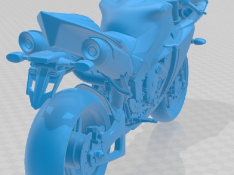 Yamaha YZF R1 2010 Printable Motorbike 3D Baskı Modeli