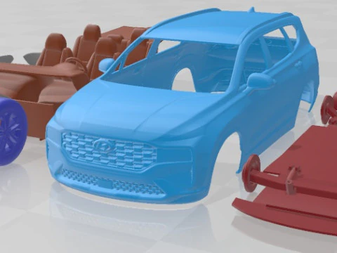 Hyundai Santa Fe Basic 2021 Druckbares Auto 3D Druckmodell