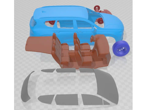 Hyundai Santa Fe Basic 2021 Printable Car 3D Print Model
