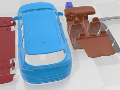 Hyundai Santa Fe Basic 2021 Printable Car 3D-printmodel