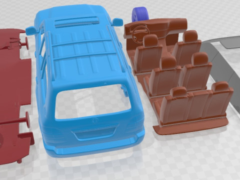 Toyota Land Cruiser J100 VX 2005 Printable Car Modelo de Impressão 3D