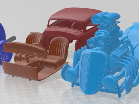 1935 Hot Rod Printable Car 3D Print Model