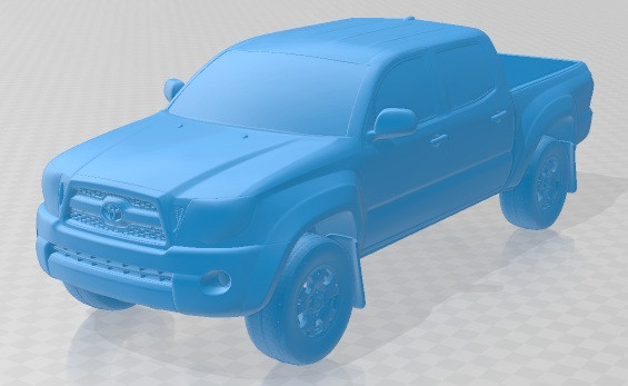 Toyota Tacoma Double Cab 2011 Printable Car 3D Print Model .c4d .max .obj .3ds .fbx .stl .blend