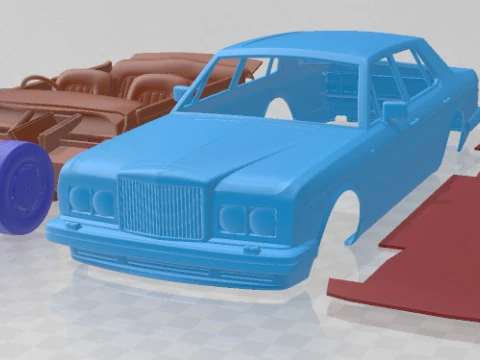 Bentley Turbo R 1988 Printable Car 3D Print Model