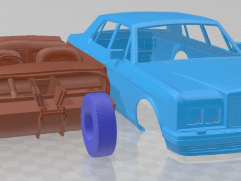 Bentley Turbo R 1988 Printable Car 3D-printmodel