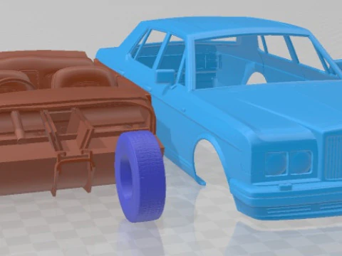 Bentley Turbo R 1988 Printable Car 3D Print Model