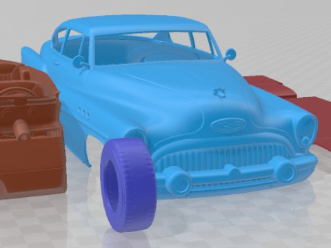 Buick Super Riviera Coupe 1953 Printable Car 3D प्रिंट मॉडल