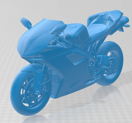 Ducati 1198 Printable Motorbike 3D-Druckmodell .c4d .max .obj .3ds .fbx .stl .blend