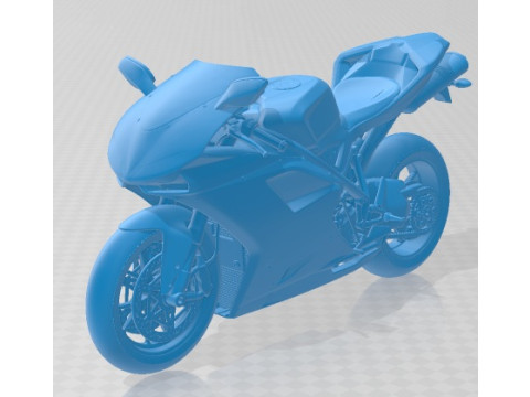 Ducati 1198 Printable Motorbike 3D Print Model