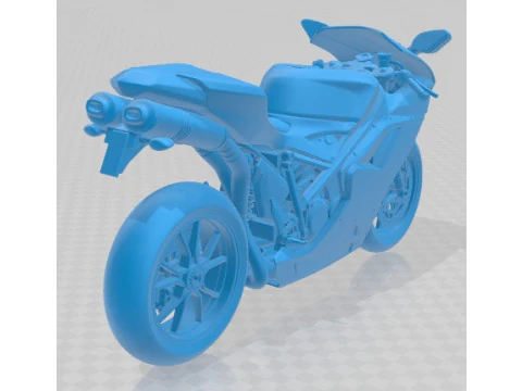 Ducati 1198 Printable Motorbike 3D Print Model