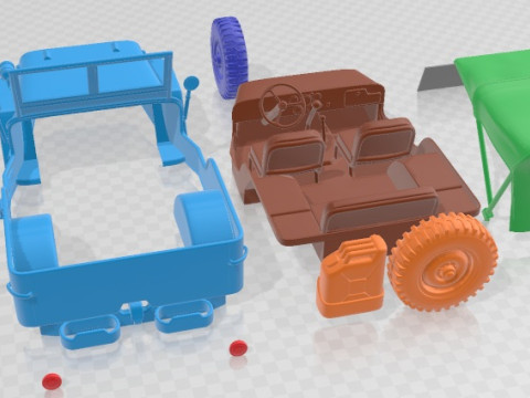 Jeep Willys MB Printable Car 3D 프린트 모델