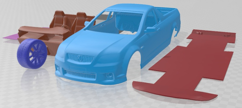 Holden VE II Commodore Ute SSV 2011 Printable Car 3D-Druckmodell .c4d .max .obj .3ds .fbx .stl .blend 