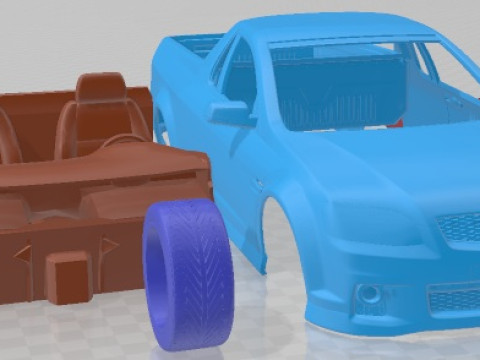 Holden VE II Commodore Ute SSV 2011 Printable Car 3D-Druckmodell