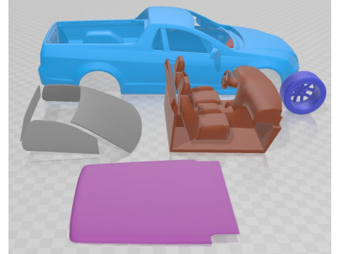 Holden VE II Commodore Ute SSV 2011 Printable Car 3D-Druckmodell