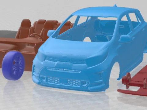 Carro para imprimir Kia Picanto GT Line 2021 Modelo de Impressão 3D