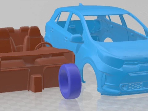 Kia Picanto GT Line 2021 Printable Car 3D Print Model